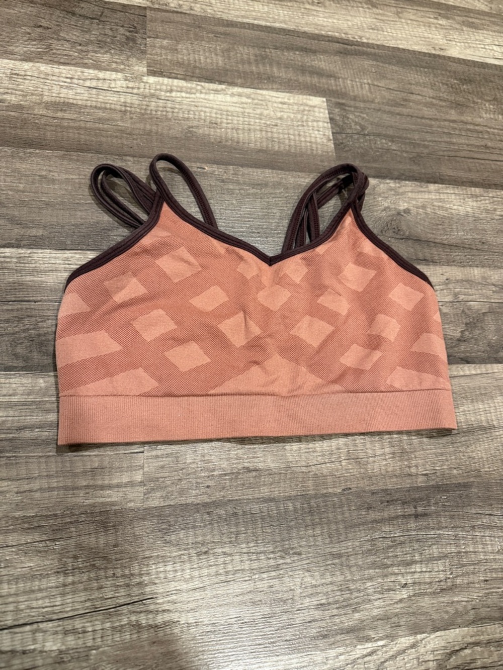 Smartwool Dusty Rose Sports Bralette with Dark Trim